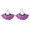 Sector Vintage Weaving Long Silk Tassel Big Hanging Ethnic Boho Luxury Dangle Drop Earring Women Jewelry
