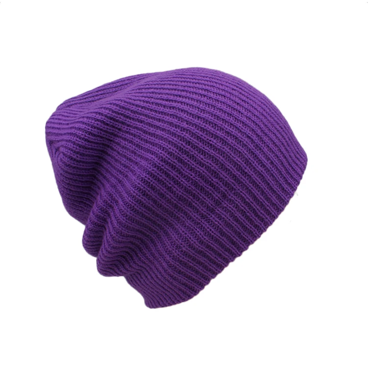 Bench Women's Petunia Purple Jayme Acrylic Knit Slouch Beanie Winter Hat NWT 