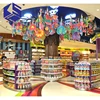 Hot sale candy shop interior design sweet shop display stand wooden candy store fixtures