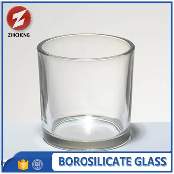short glass candle holders
