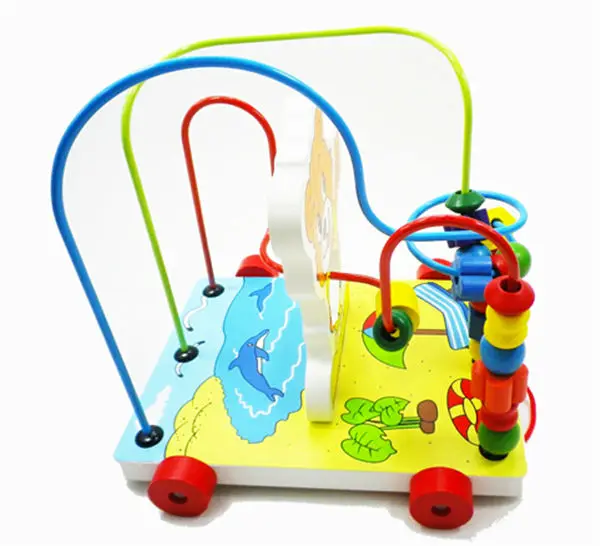 wooden toy activity cube