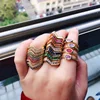 Decidedly Women Bauble Jewelry Stacking Finger Crystal Alidia Adira 18K Gold Rings