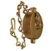 1-1/2" NST (NH) Thread Cast Brass Fire Equipment Cap with Chain and Pin Lug