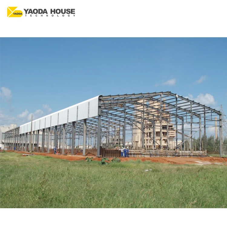 Easily transported recyclable luxury steel prefabricated villa design prefabricated strength warehouse in Zambia