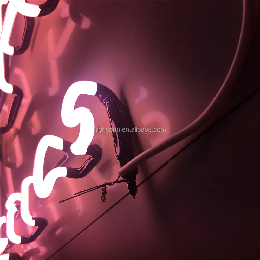 9mm Tube Pink Color Cosmetic Brand Custom Real Glass Neon Sign China