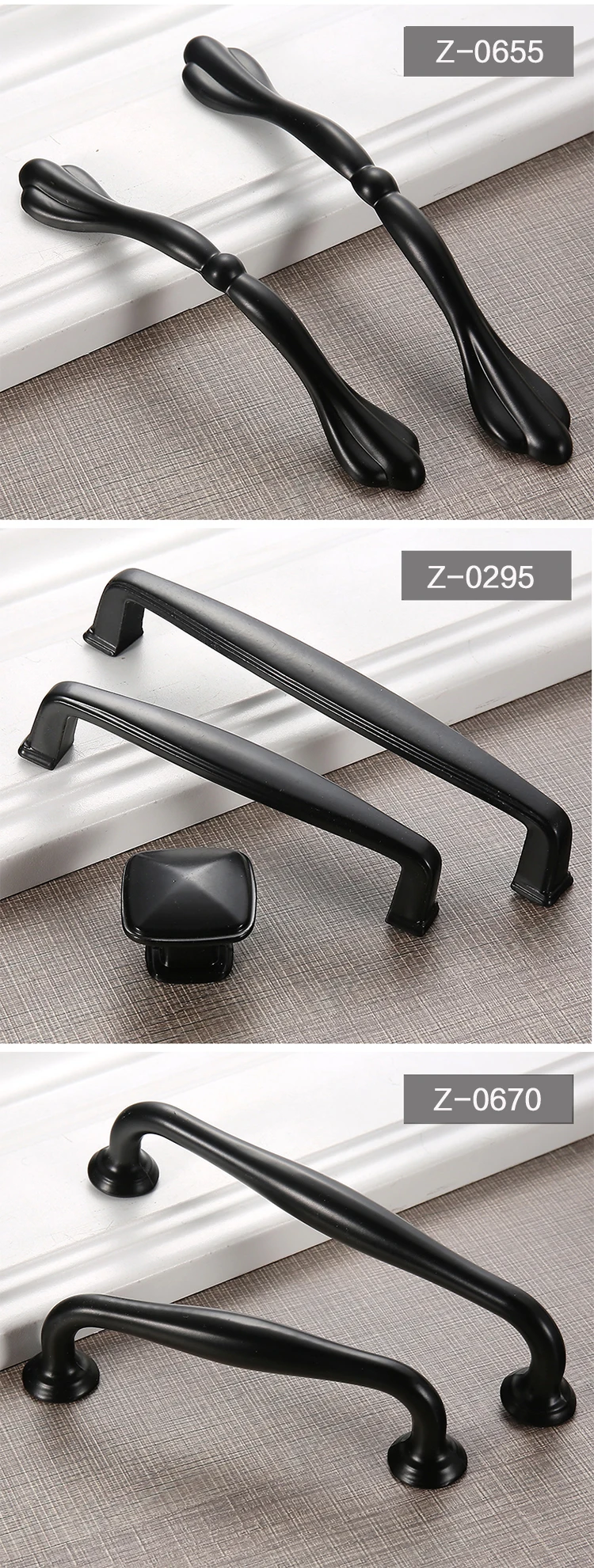 Modern Black Cupboard Pulls Handle For Kitchen Z9991 Buy Push Pull