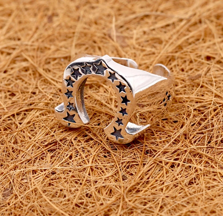 Custom Wholesale 925 Sterling Silver Horseshoe Ring for Men