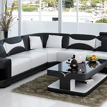 European Latest Design Modern Sofa Set Leather Furniture Living Room ...