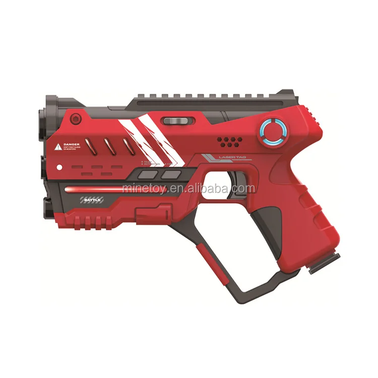 2 PCS Set Red Blue Kids Infrared Blaster Laser Tag Machine Gun Toy Life Tracker 
