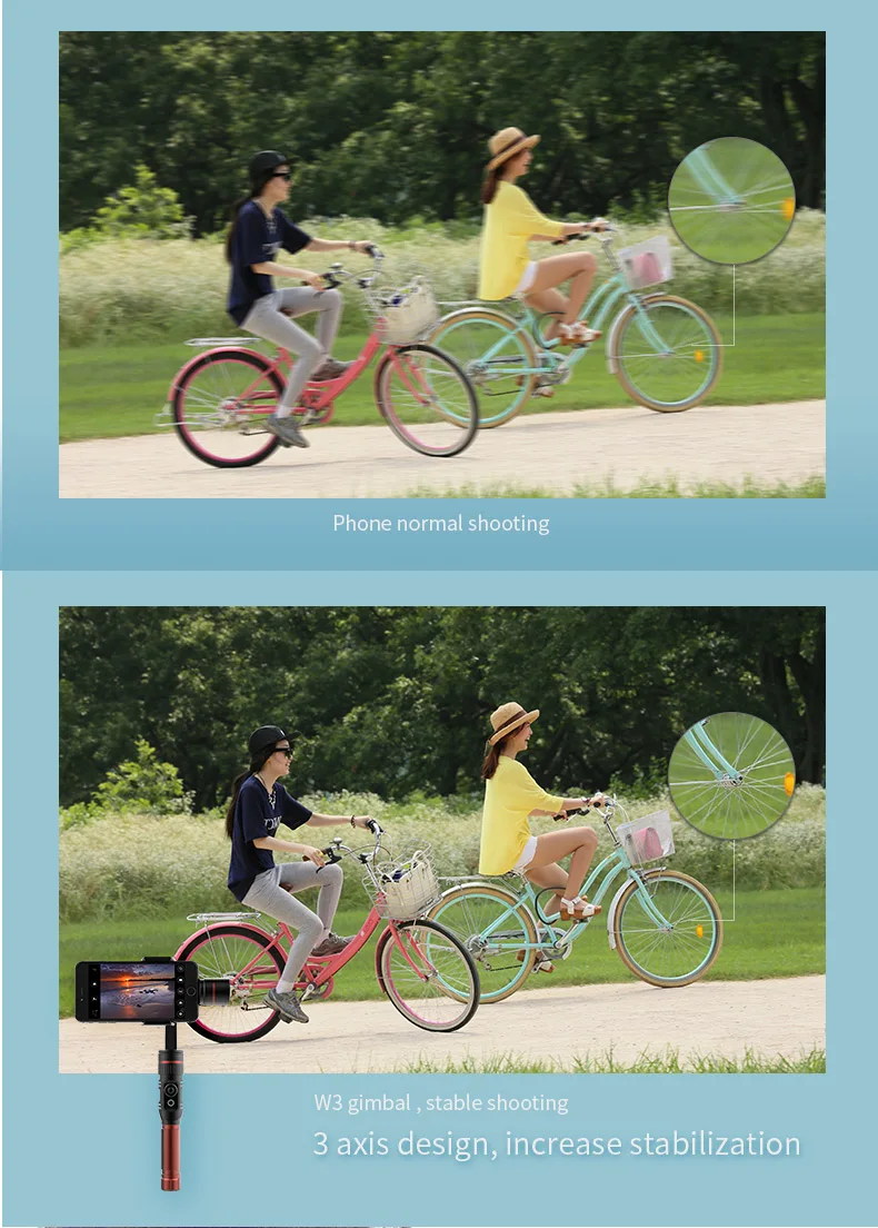 Smartphone 3 axis handheld brushless video gimbal stabilzier for sale