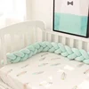 low price adjustable Newborn baby Cute Comfortable Knotted Braided Plush Crib Protection Pillow cot bumper