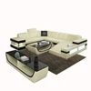 Modern Italian Living Room High Quality Color Sectional U Shaped Genuine Leather Sofa Made In China