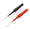 2pcs Copper Test Lead Probe Stainless Steel Needle 4mm Jack For Multimeter Tool Black/Red