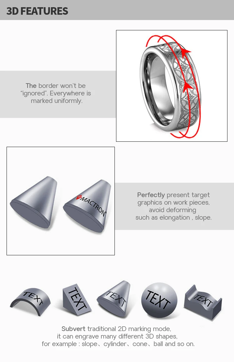 3D Uv laser engraving marking machine