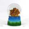 Custom resin flower statue souvenir snow globe