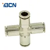 China supplier quick connector cross join tube fitting /4-way cross pipe fitting