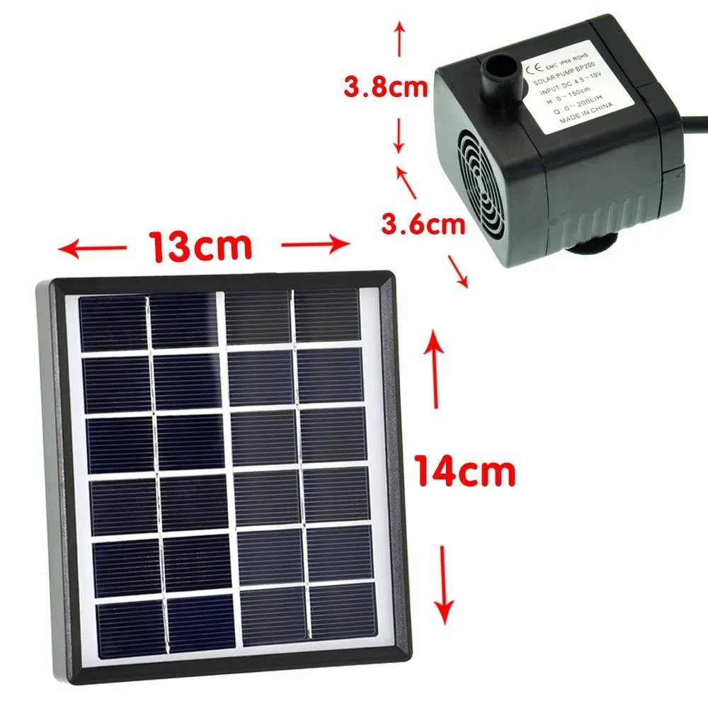 Bomba De Fuente Solar Para Exterior, Kit Mejorado De Bomba De Fuente Solar Para Piscina Con Estaca Bomba De Agua De Fuente Solar Para Jardin 88627146