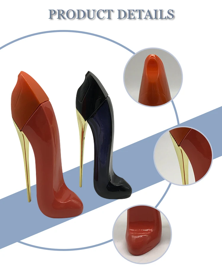 Junfeng 50ml Luxury Custom Made Shoe Shape Women Glass Perfume Bottles