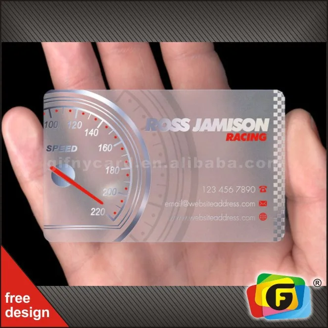 plastic business card design