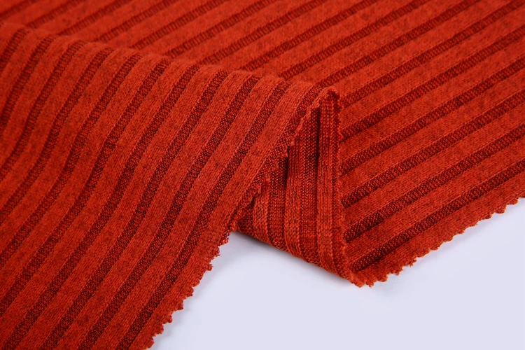 Keqiao Textile Spandex Rib Brush Yarn Dyed Hacci Knit Polyester Rib ...