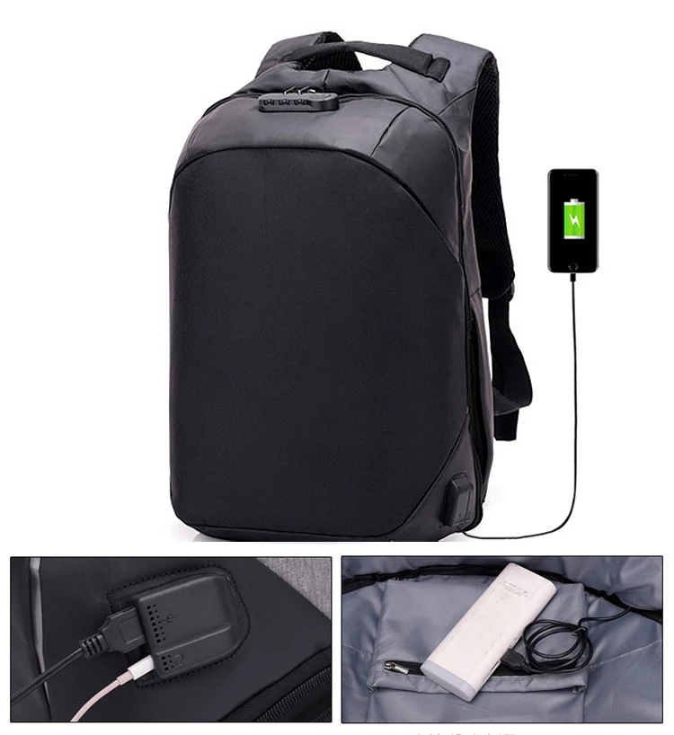 anti theft waterproof laptop backpack