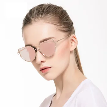 oversized cat eye mirrored sunglasses