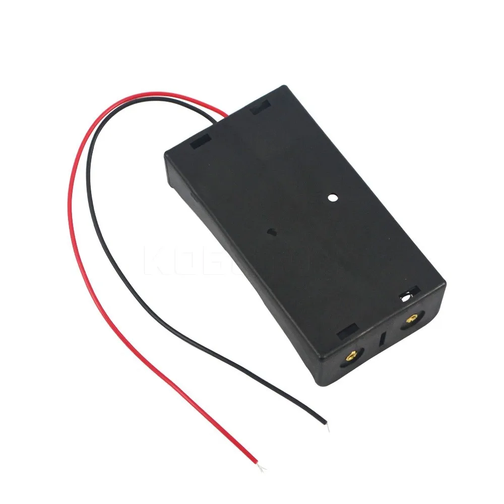 2x3.7v 2*18650 7.4v Battery Holder Box Case Storage Socket Wire