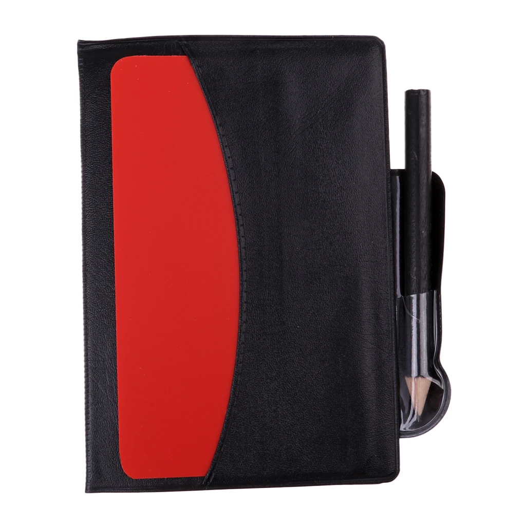 1 Pc Professional Soccer Referee Wallet Red Card Yellow Card Pencil Log Book OQ 