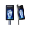 32G flash 65000 capacity face living detection flap barrier gate for attendance access