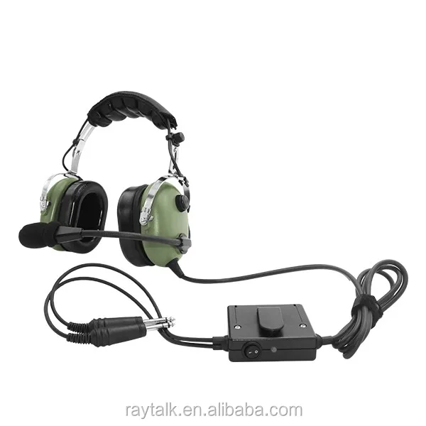 Wired Communication Aviation Headset Active Noise Reduction For Pilot