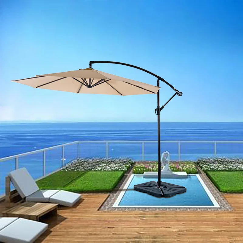 Grand Patio Deluxe Curvy Aluminum Offset Umbrella Patio Cantilever Umbrella With Base Buy Aluminum Offset Umbrella Patio Cantilever Umbrella With Base Patio Umbrella Product On Alibaba Com