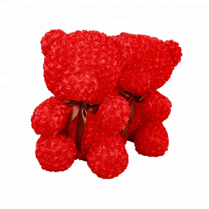 stuffed rose bear