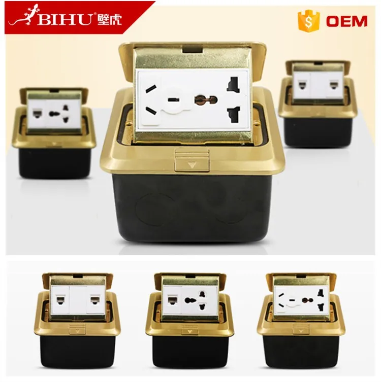 Copper Soft Pop Up Individual Convenience Floor Socket Switch And