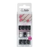 Gel artificial nails Black and white with golden cross Decoration Press On Nails Tips S957