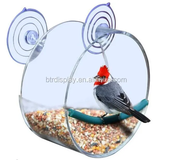 Custom Acrylic Circle Bird Feeders For Small Bird Buy Acrylic