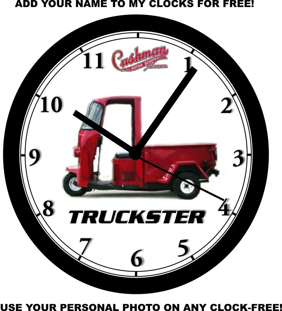 Get Quotations · CUSHMAN TRUCKSTER MOTORSCOOTER WALL CLOCK-Free USA ship!