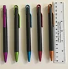 Plastic press ballpoint pen promotion pen spray paint pen feature press the head can be customized logo