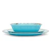 12 Pieces Melamine Dinner Set -Rustic Look Antique -Light Blue
