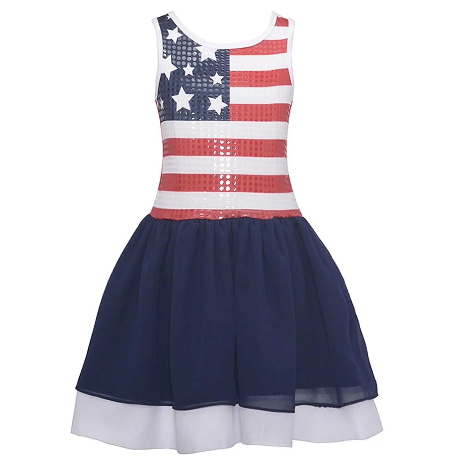 red white and blue dress for girl