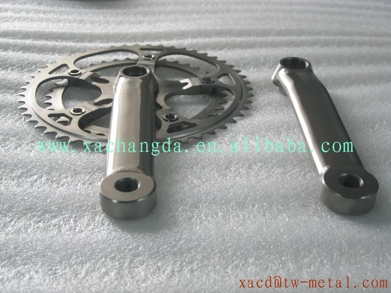 Chinese Titanium Crank Set Titanium Taper Squared Crank Chainwheel