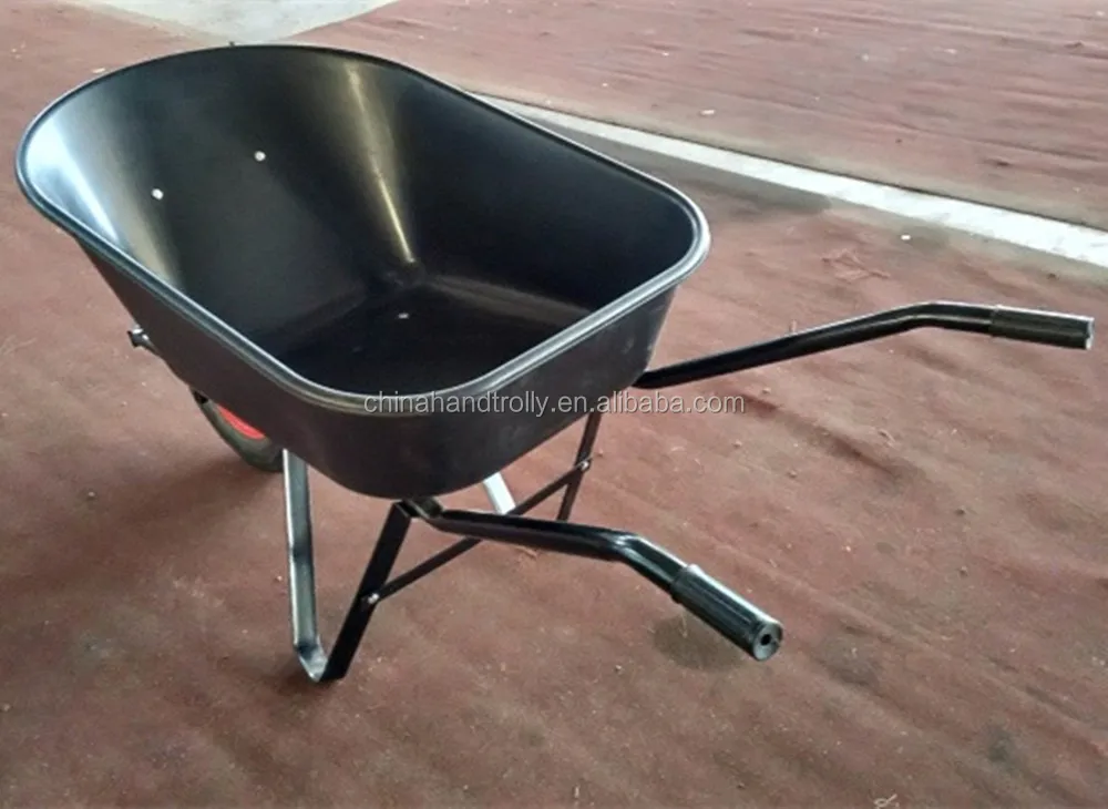 Big Volume Garden Tool Usage One Wheel Plastic Wheelbarrow For