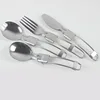 Outdoor Stainless Steel Folding Knife Fork Spoon