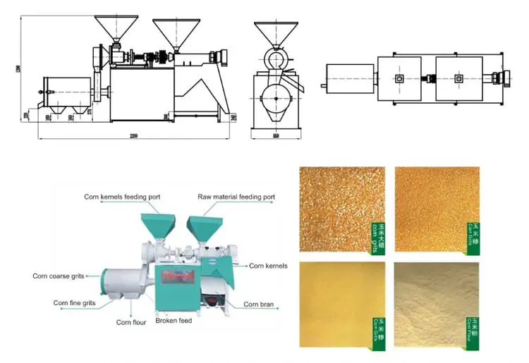 best sale industry sorghum bean maize corn grits making machine