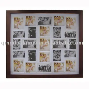 25 Opening Collage Photo Frame In Dark Brown Crafted Of Chinese Walnut Buy Wooden Photo Frames Multi Photo Sizes Frame Collage Frame Product On Alibaba Com