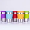 Kids Stainless Steel Cups With Silicone Lids Drinking Tumblers Eco-Friendly BPA-Free