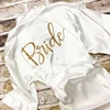 Drop shipping Bachelorette party white satin bride robe Bridal Party Robes