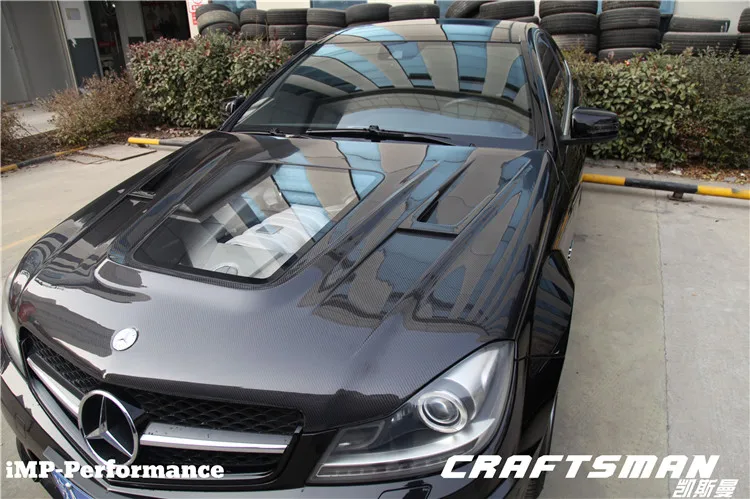 Imp-performence Style Carbon Fiber Transparent Hood Fit Mercedesbenz ...