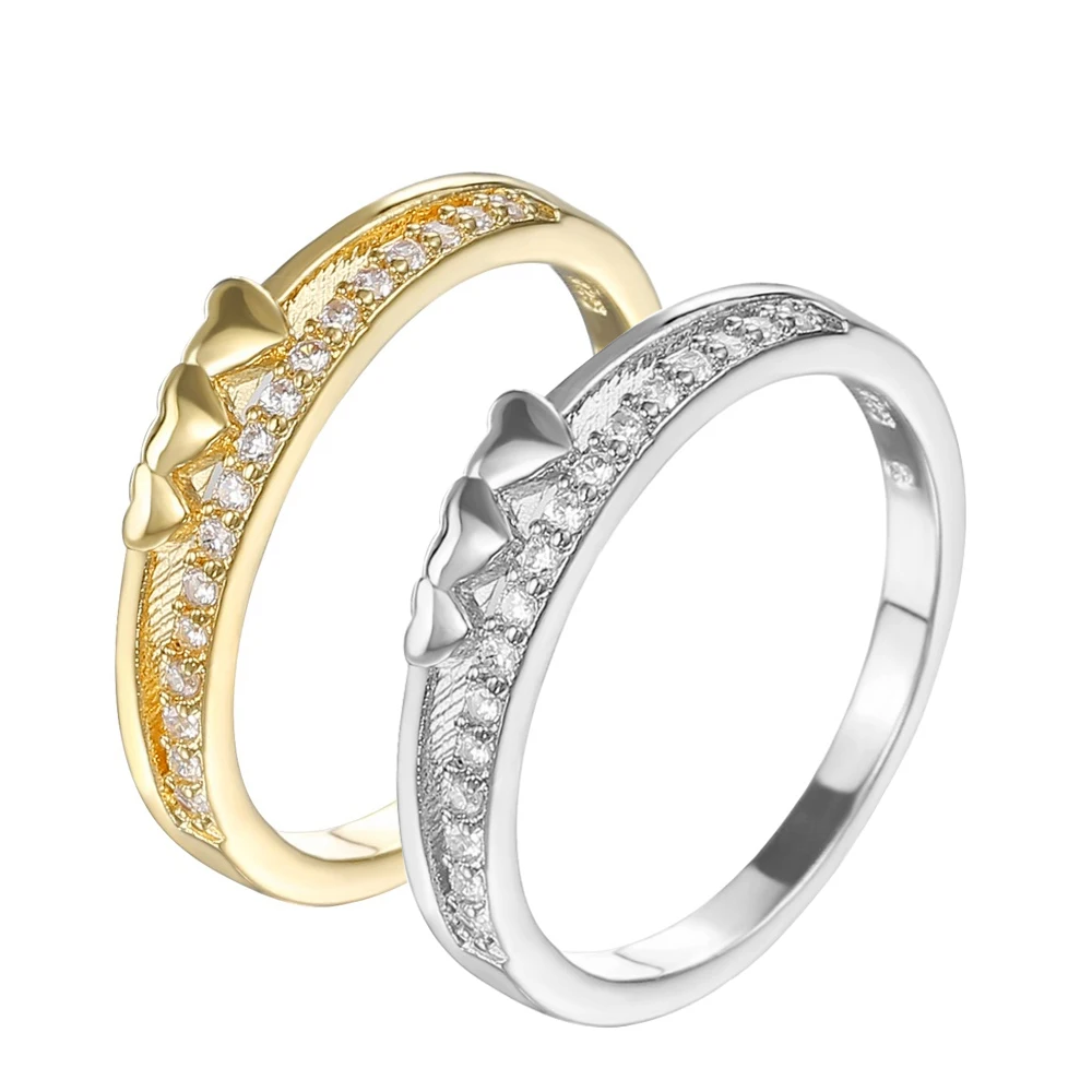 Gift Knuckle Ring Letter Taurus Red Crystal Rhinestone Ring Set Love Heart