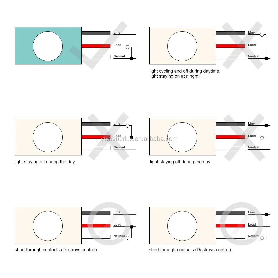 Light control sensor photocell схема подключения