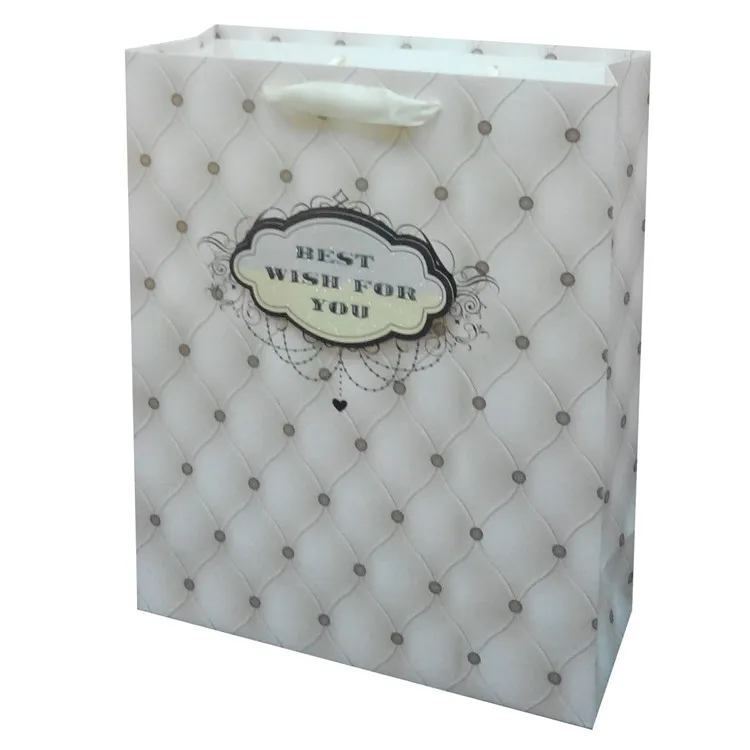 New design Contracted Heavy-Duty Square Bottom Christmas Paper Bag With Character